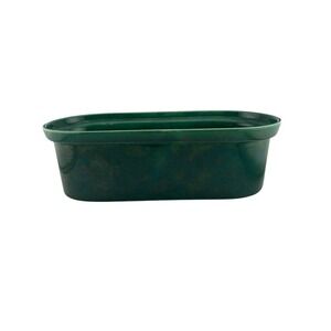 Sierra Columbia Glazed Ceramic Planter Green Oval Vintage USA‎ Decor